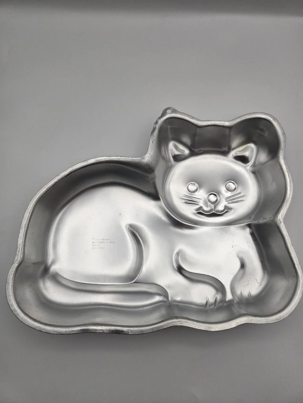 Vintage Wilton 1989 Cutie Cat Aluminum Cake Pan With Insert